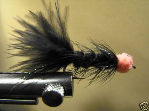 1 Dzn - Woolly Bugger Leech Trout or Pan fish -  Black