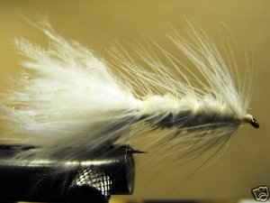 1 Dzn - Woolly Bugger - Trout or Pan fish -  White