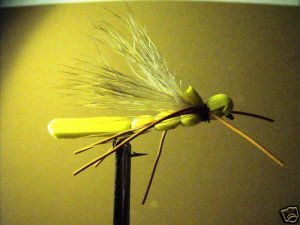 1 Dzn  - Foam Yellow Hopper  Dry Fly Assortment