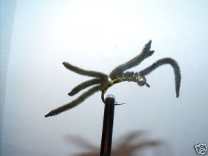 12   Olive Gob of Worm - Wet Fly Trout or Steelhead