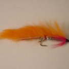 1 Dozen Orange Zonker Wet Fly Trout Steelhead
