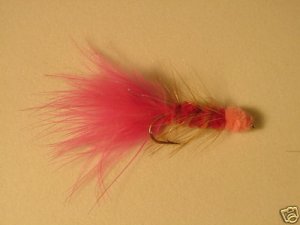 1 Dozen Pink Leech with Egg Wet Fly  Trout Steelhead