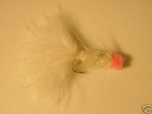 1 Dozen White Leech with Egg Wet Fly  Trout Steelhead