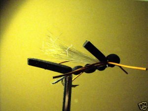 1 Dzn  - Foam Black Hopper  Dry Fly Assortment