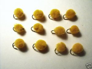 12  Glow Bug Wet Fly Trout Steelhead Salmon