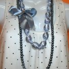 Roxette Dark Grey 2-layer Necklace