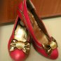 Putri Deep Orange w Gold Ribbon Shoes