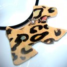 Brown Fur Puppy Short Necklace