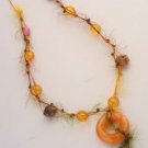 Orange/Green String Necklace