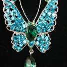 Swarovski Turquoise Butterfly Necklace