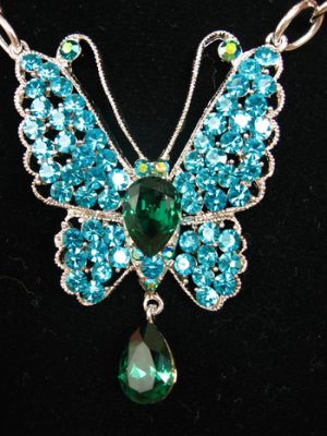 Swarovski Turquoise Butterfly Necklace