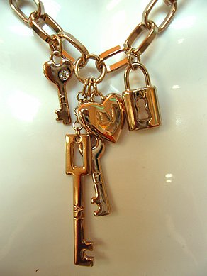 Lock, Heart & Keys Chain Necklace