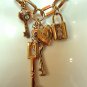 Lock, Heart & Keys Chain Necklace