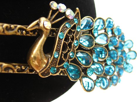 Turquoise Peacock Hairclip