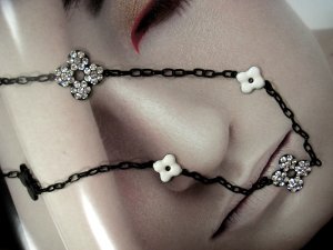 Kiroro Black Diamante Black Necklace
