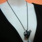 D'arcy Rock Heart Black Necklace