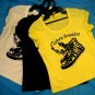 Zebra Sneaker (White/Yellow/Black) Girls Tshirts