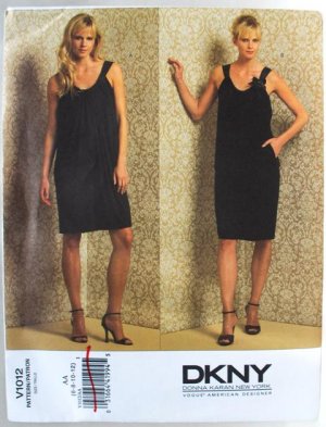 V1012 DKNY DRESS SEW PATTERN 14-20 | eBay