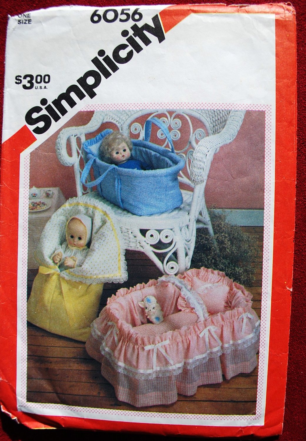 Simplicity 6056 Craft Pattern For Carriers For Dolls Up To 18