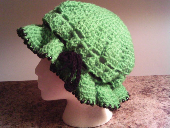 Crochet Beaded Medium Hat
