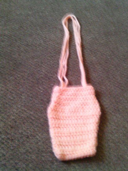 Crochet Small peach handbag