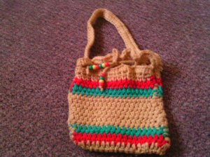Crochet small handbag