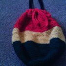 Crochet Medium Red,Yellow & Green handbag