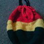 Crochet Medium Red,Yellow & Green handbag