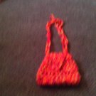 Crochet small yellow & orange handbag