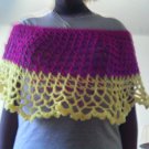 Crochet Medium Purple & Yellow Pancho