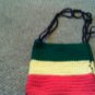 Crochet Small Red,Yellow & Green handbag
