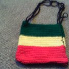 Crochet Small Red,Yellow & Green handbag