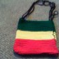Crochet Small Red,Yellow & Green handbag