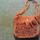 Crochet Small Brown Handbag