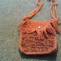 Crochet Small Brown Handbag