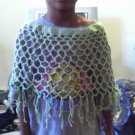 Crochet Medium  light green Pancho