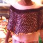 Crochet Small Black (Gold trimmings) Pancho