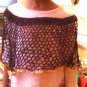 Crochet Small Black (Gold trimmings) Pancho