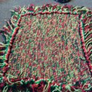 Crochet Medium Red,Yellow & Green Beaded Rug