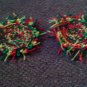 Crochet Red,Yellow & Green Coasters