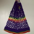 purple red, yellow & Green tote bag