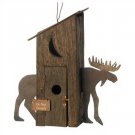 Rustic Outhouse Moon Cutout Elk Inspired Birdhouse bird House