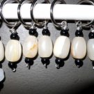 Large stitch marker, knitting crochetting,  6+1, stone