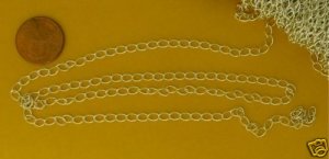 925 silver cable chain for jewelry making, .4mm 5x3.5mm