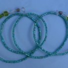 Sunglasses & eyeglass holder, glass & cloisonne, 28"