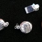 2 sets  925 silver filigree safety clasp 18 x 10 x 6 mm