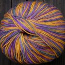 Pure wool yarn Fingering w violet gold ocher gray olive