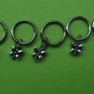 Stitch marker, knitting 6+1 ,  pewter, small butterfly