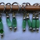 Stitch marker,  knitting or crochetting, pewter & shell
