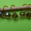 Stitch marker, knitting 6+1 ,  12 x 8 mm crystal